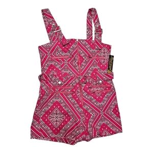 Like An Angel Pink Paisley Overall Romper Junior XL Christmas Gift